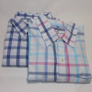 collection of 2 colorful plaids shirts. Old Navy Classic shirt